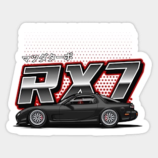 RX7 FD Retro Style (Elegant Black) Sticker